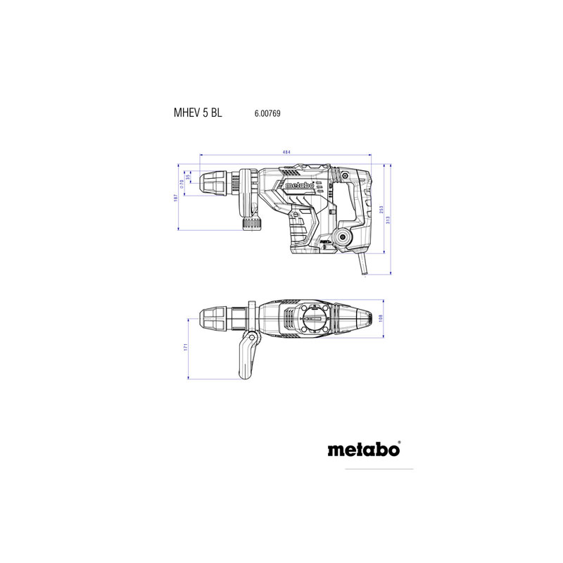 Metabo - Štemarica MHEV 5 BL - 600769500